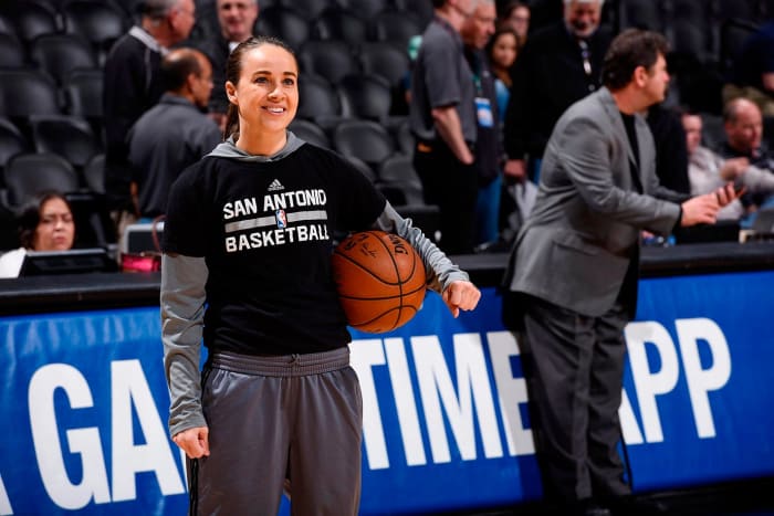 Becky Hammon was an assistant coach for the Spurs from 2014-’22 before taking over the WNBA’s Aces.